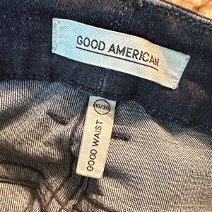 Good American Good Waist Dark Blue Skinny Denim